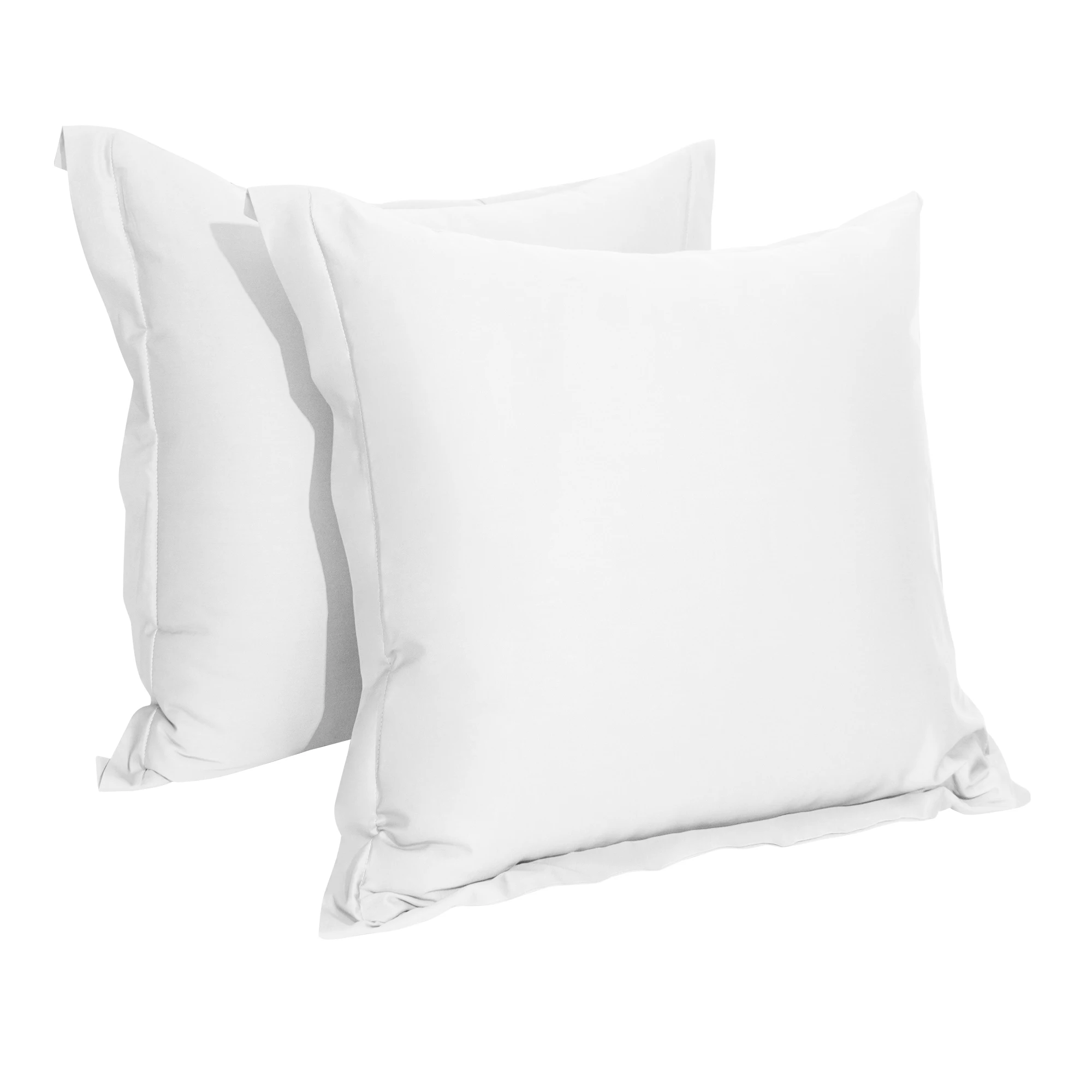 

NTBAY 2 Count Super Soft and Cozy Cotton Pillow Shams, Breathable European Throw Square Pillowcases for Bed