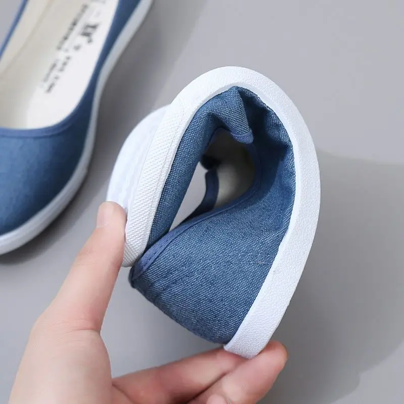 Women Footwear Flat Canvas Round Toe Ladies Shoes Slip On Light Stylish And Low Price Summer 2024 Comfortable Elegant A 39