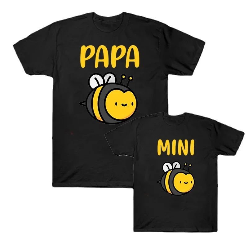 

Papa Bee & Mini Bee Dad Father Girls & Boys Kids Family Matching T-Shirts Set Father's Day Gift