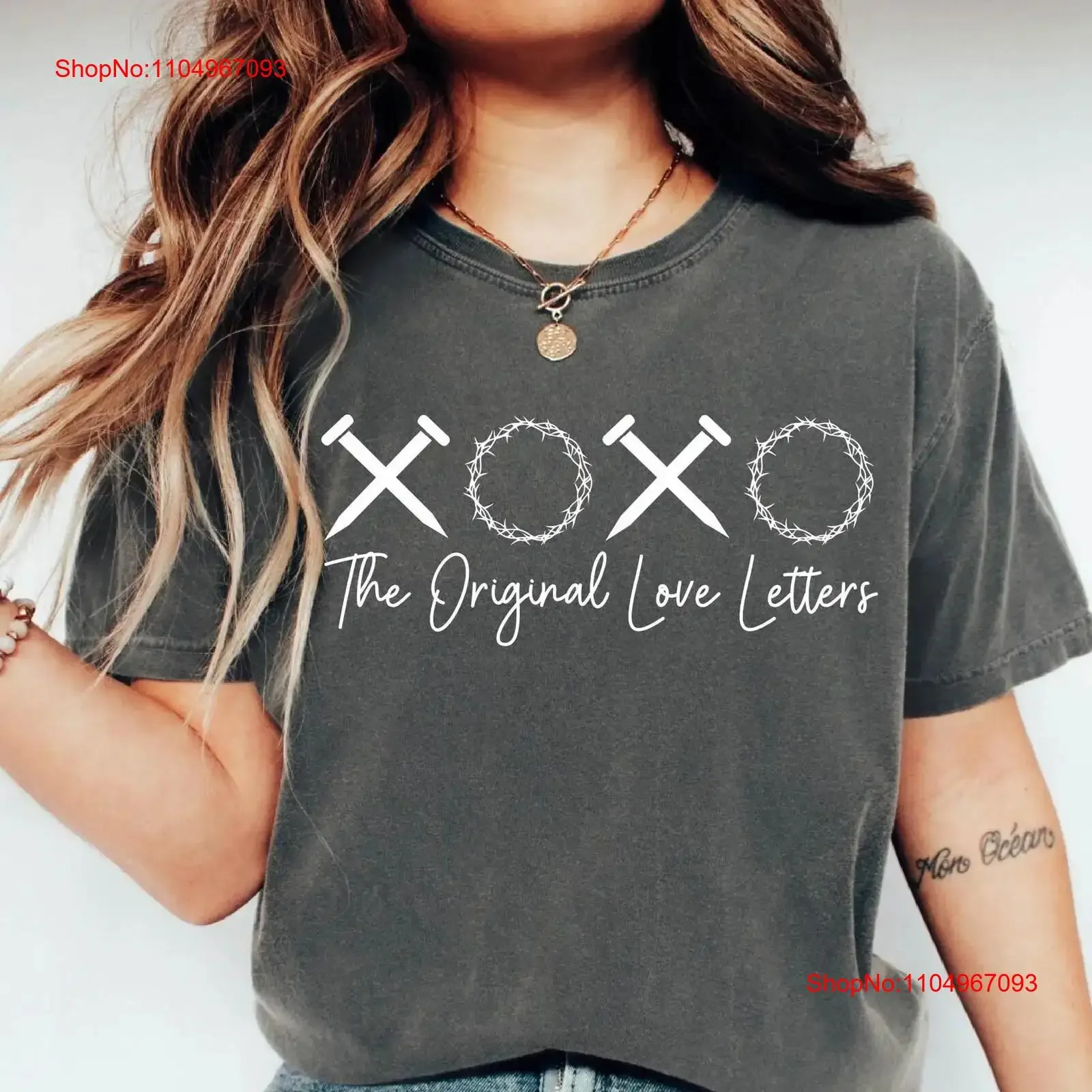 

XOXO The Original Love Letters T Shirt Faith Easter Christian Religious For vintage Washed Casual Slightly Unisex homme fashion