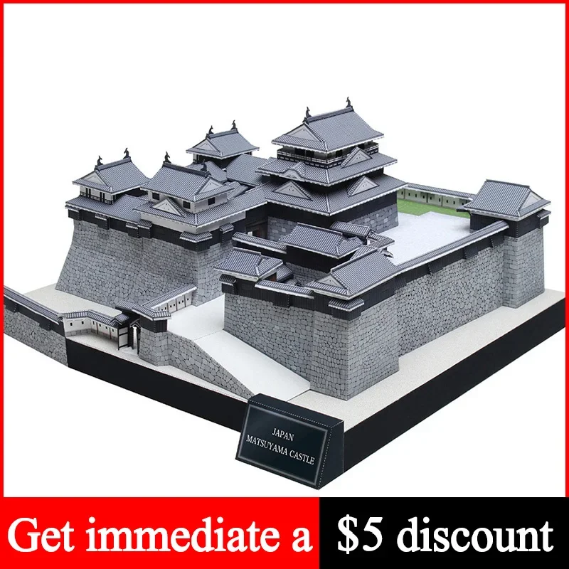 Japão matsumoto castelo completo modelo de papel 3d casa papercraft diy arte origami construção adolescentes adulto artesanal brinquedos QD-200