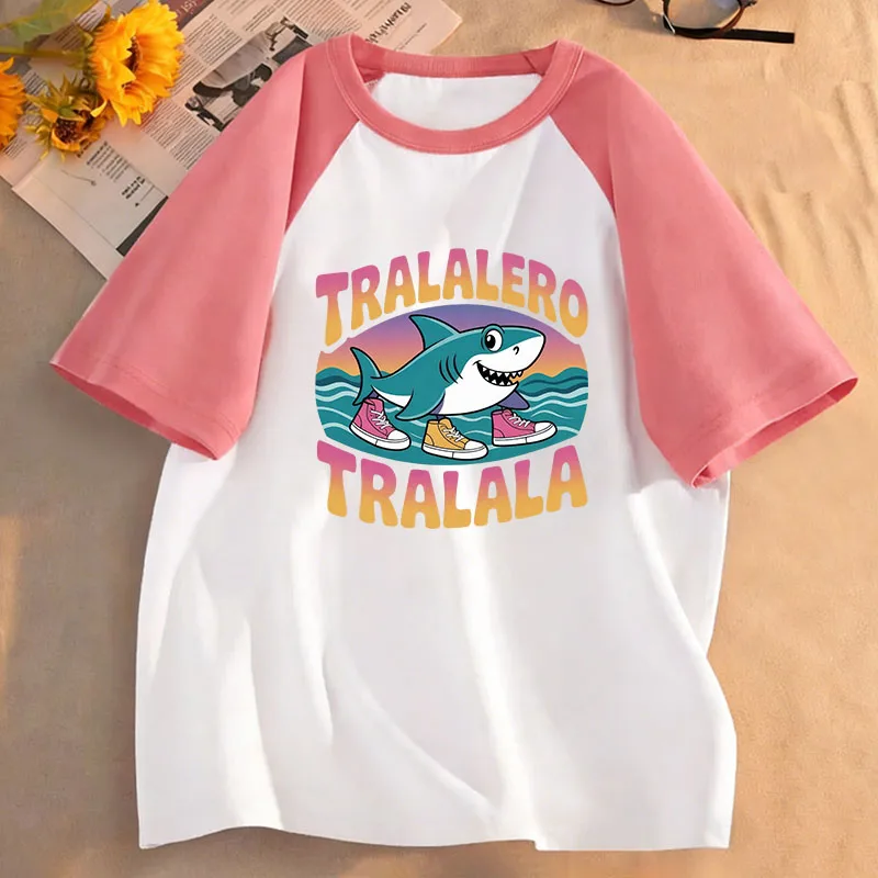 Lustige italienische Brainrot T-Shirts Manga Kinder T-Shirt Harajuku für Jungen Mädchen Sommer Frühling Casual Top Tee