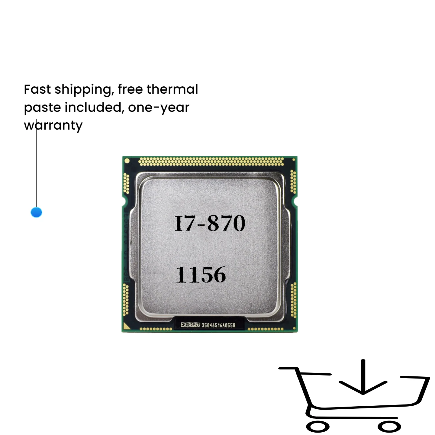 Четырехъядерный процессор Core i7 870, 2,93 ГГц, LGA 1156, процессор