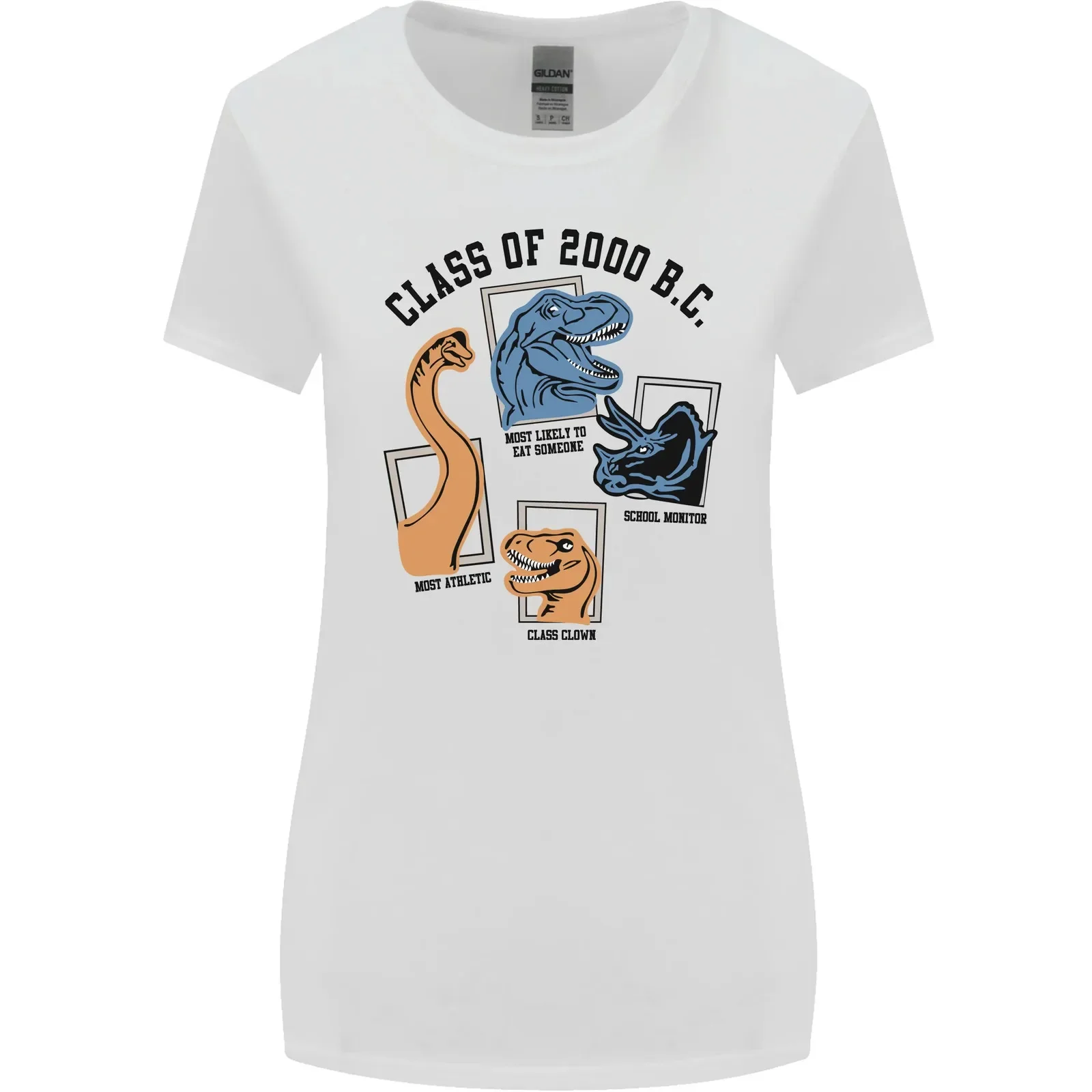 Class of 2000 BC Funny Dinosaur T-Rex Womens Wider Cut T-Shirt