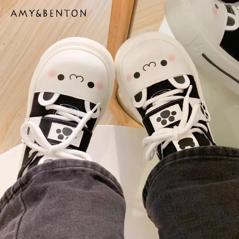 

Новинка 2025, весенние оригинальные милые мягкие милые парусиновые туфли в стиле Лолиты для женщин