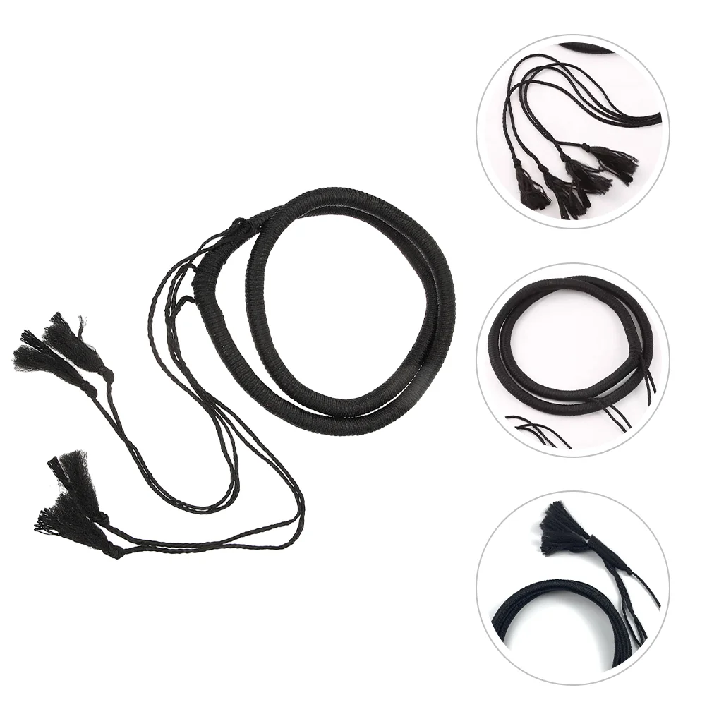 

Black 48CM Braided Headband Scarf Rope Wrap for Men Arab Costume Accessories PU Skin friendly Masquerade Cosplay Halloween