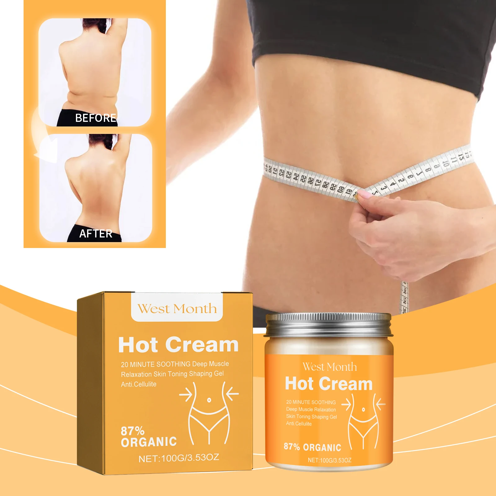 Multi-purpose Anti-aging Body Cream, Ideal for Legs, Arms, Waist and Full Body, Firms and Tones Skin, Hydrates and Moisturizes