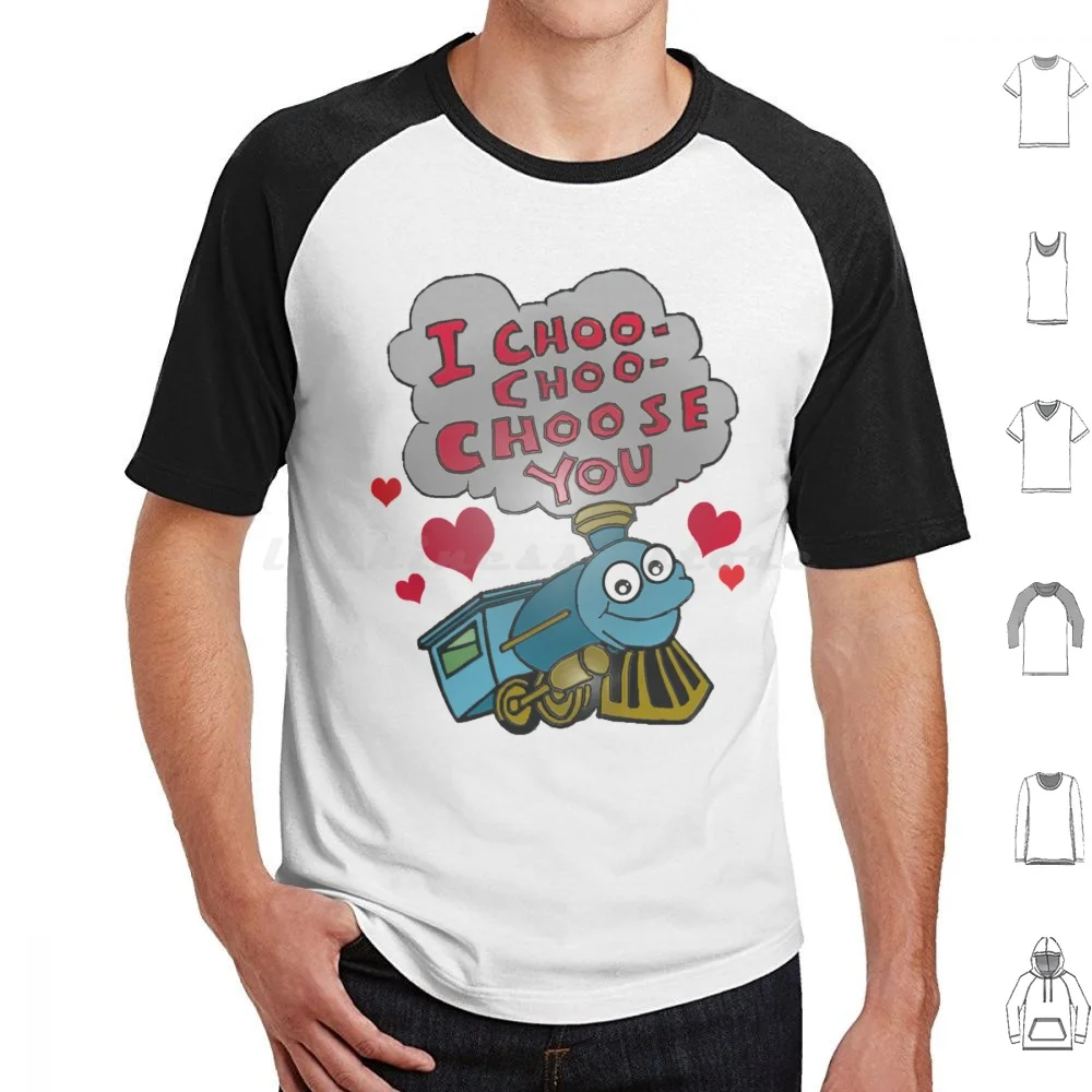 Camiseta I Choo Choo Choo You talla grande 100% algodón I Choo Choo Choo Choose You Love Día de San Valentín tren novio novia Choo