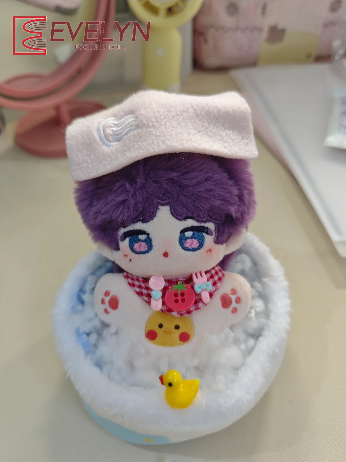 Evelyn Mode Kreative Puppe Badewanne Geeignet Für 10-13 cm Baumwolle Puppe Kleidung Dekoration Für Bär Puppe der Baden