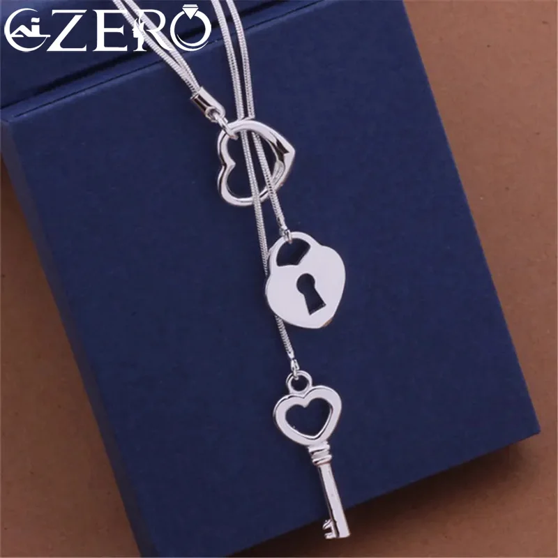 Promotional 925 Sterling Silver Charms Necklace High-quality Jewelry Exquisite Fashion Women Classic Cute Wedding 45CM