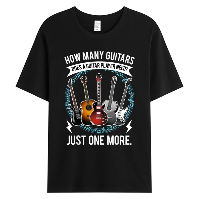 

Fashion 2025 Guitar Tshirt How Many Guitars Gift For Guitar's Player Men's T Shirts 100% Cotton Graphic T-Shirt For Birthday