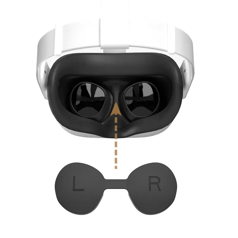 نظارات الواقع الافتراضي غطاء سيليكون سميك خوذة عالية الجودة غطاء عدسة حماية الغبار لـ Metaquest 3S