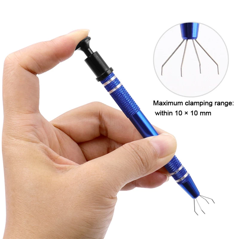 Quatro Garra IC Extractor, Grabber, BGA Chip Picker, Patch IC Chupar Pen, RepairTools, Componente eletrônico