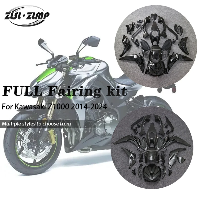 For Kawasaki Z1000 2014 2015 2016 2017 2018 2019 2020 2021 2022 2023 2024 Motorcycle ABS Plastic Full Car Protection Fairing Kit