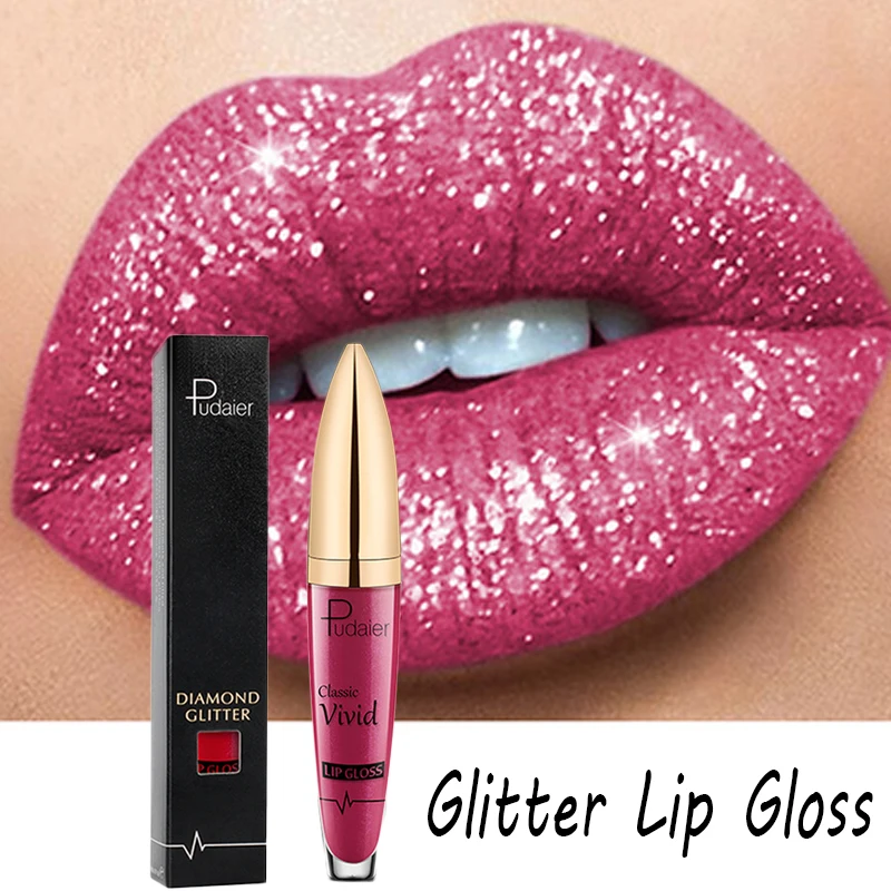 Rossetti liquidi Glitter opachi lucidalabbra lucido con diamanti lucidalabbra impermeabile a lunga durata lucidalabbra donna Lip Tint Maquillaje