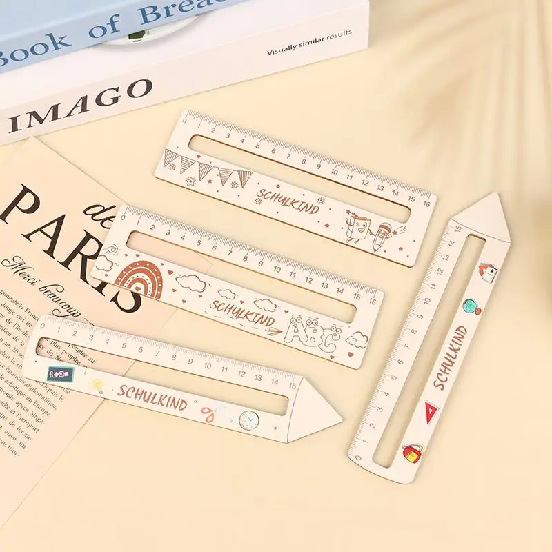 Back to School Essential: Children's Wooden Learning Ruler; Ideal Reward Gift for Kids Starting the New School Year.