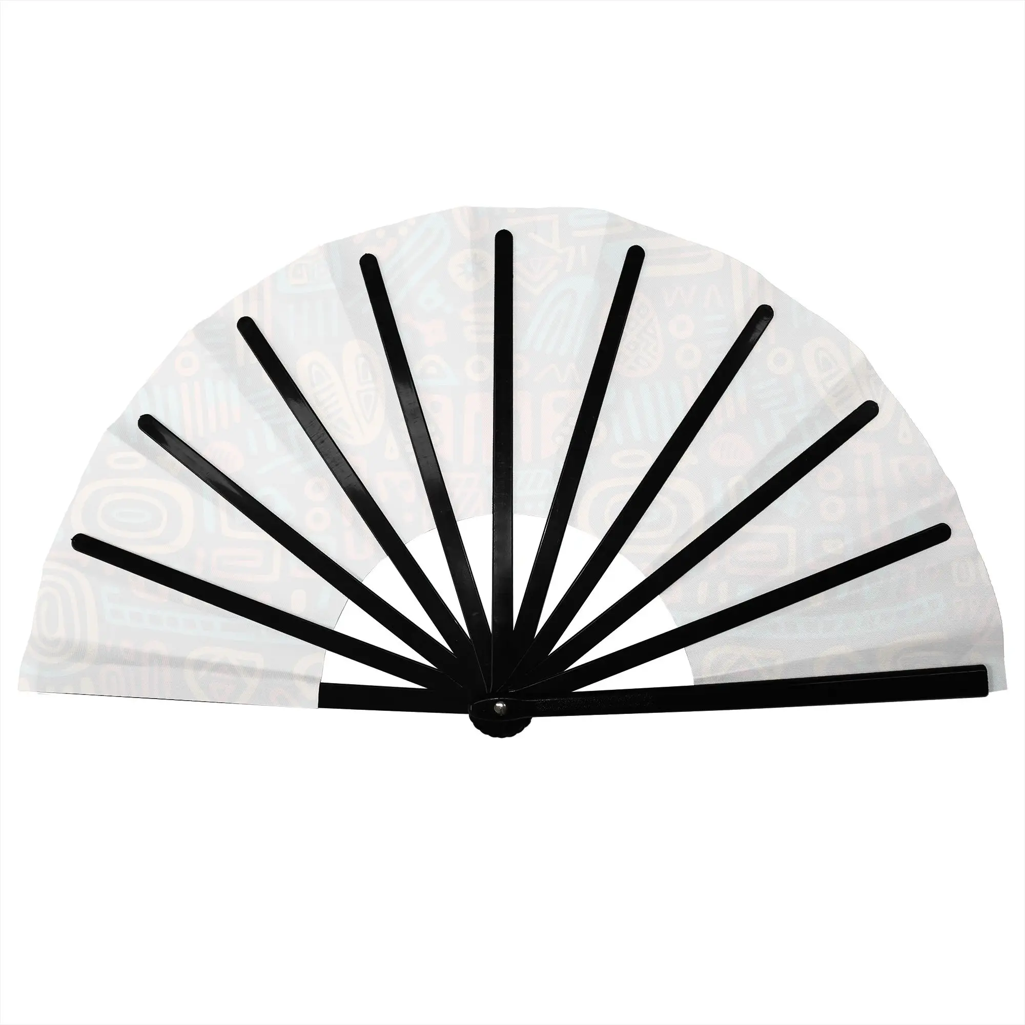 African Texture Art   Portable Pocket Fan Travel Ethnic Colorful  Folding Fan Chinese Dance Cooling Handheld Fans