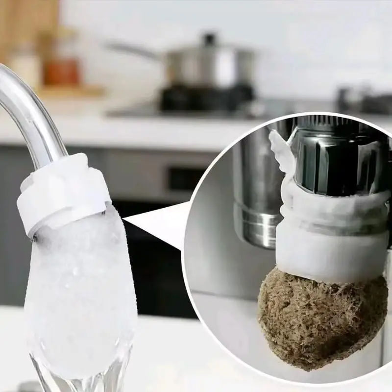 Faucet Filter Cotton Anti-Splash Sand Blocking 50/100Pcs with T-Strap Suitable for Home Kitchen Tap Water Filtration