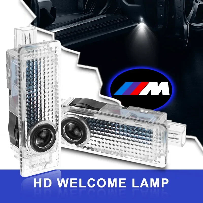 2PCS LED Car Door Logo Welcome Light Laser Projector Lamp Car Accessories  For BMW M X1 X2 X3 X5 X4 X6 X7 E46 E90 E60 F30 F10