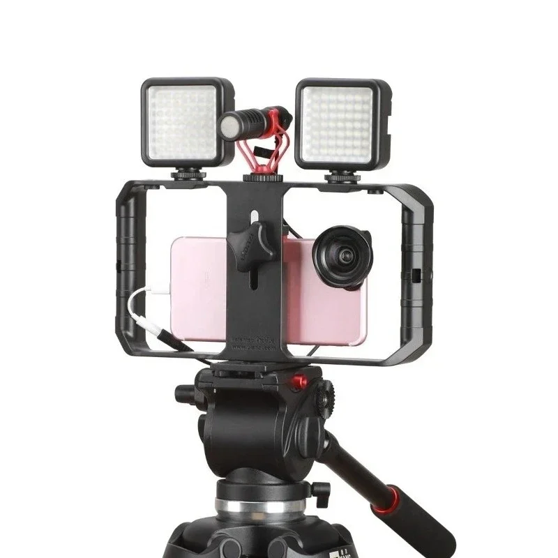 

Mobile Phone Handheld Camera Holder Recording Video Shooting Live Rabbit Cage Follow-up Stable