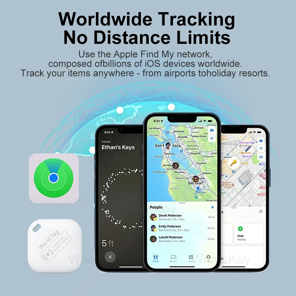 Mini Tracker with Apple Find My GPS Tracking Bluetooth Device Smart iTag Child Finder Pet Car Lost Tracker IOS System Key