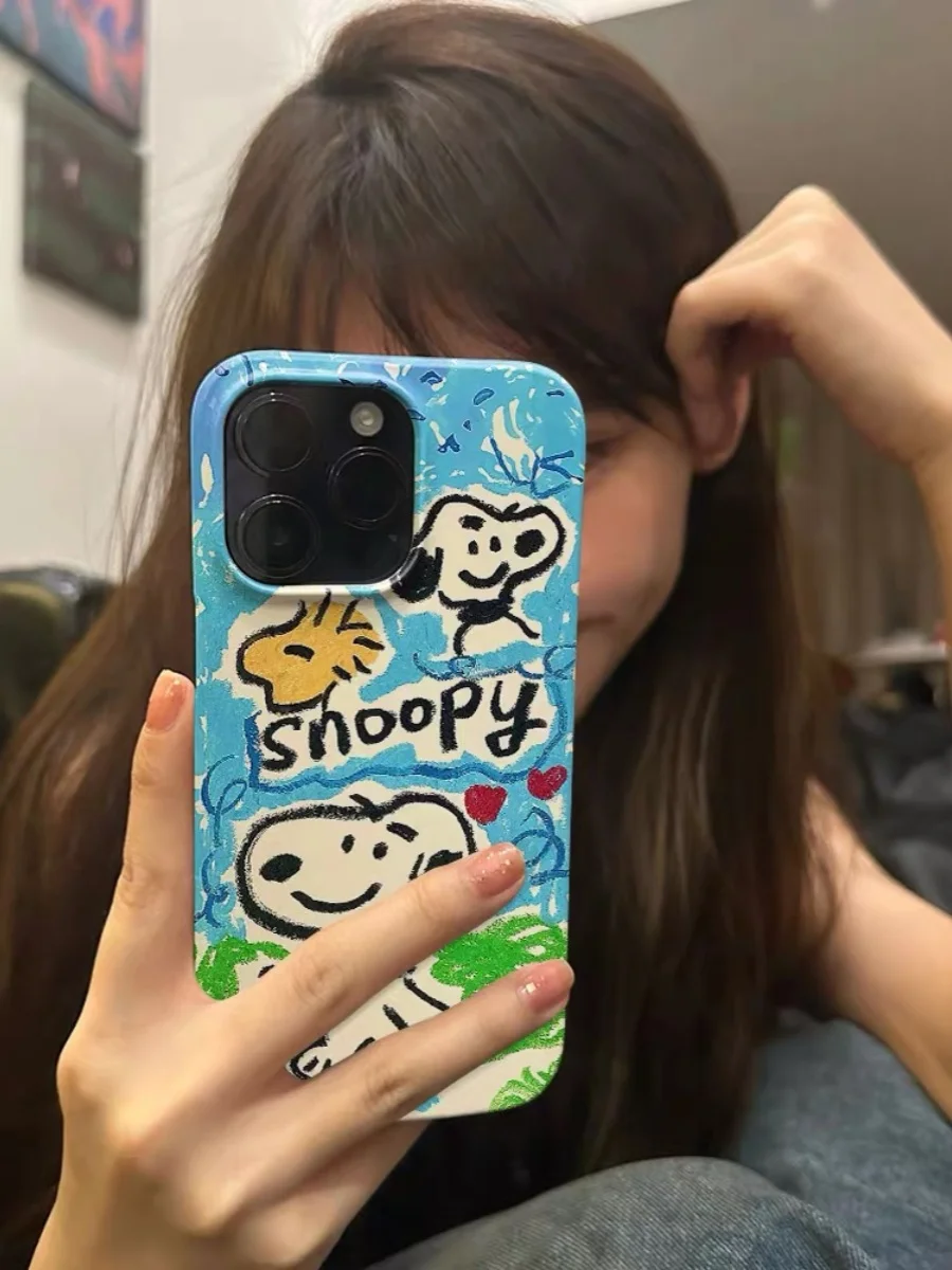 Snoopy Cool Spider Man Plain Multistep TPU Soft IPhone Case for iPhone 14 Pro 15 Plus 13 Pro Max 12 Cute Stitch Cartoon