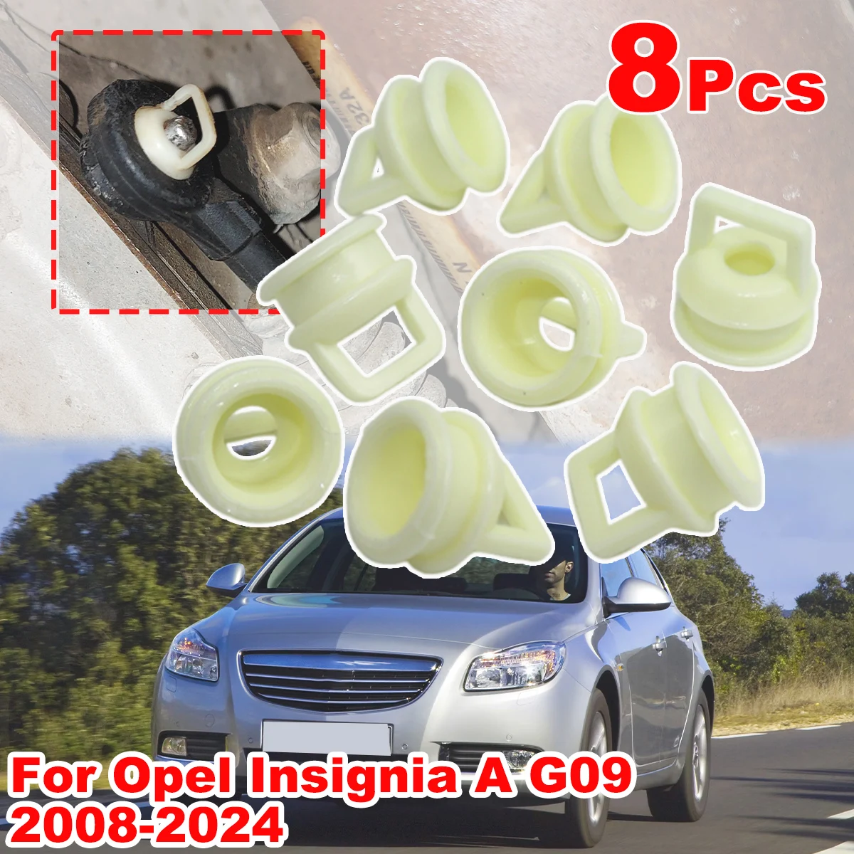 

8pcs For Opel Insignia A G09 2008 - 2024 Shifter Cable Bushing Rubber Grommet Clip Shift linkage Repair Kit 15276979 15823112