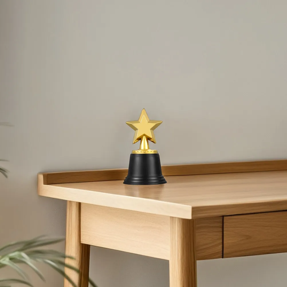 15Pcs Student Awards Mini Star Trophy Small Gold Plastic Trophy for Classroom Achievements School Recognition Funny Awards