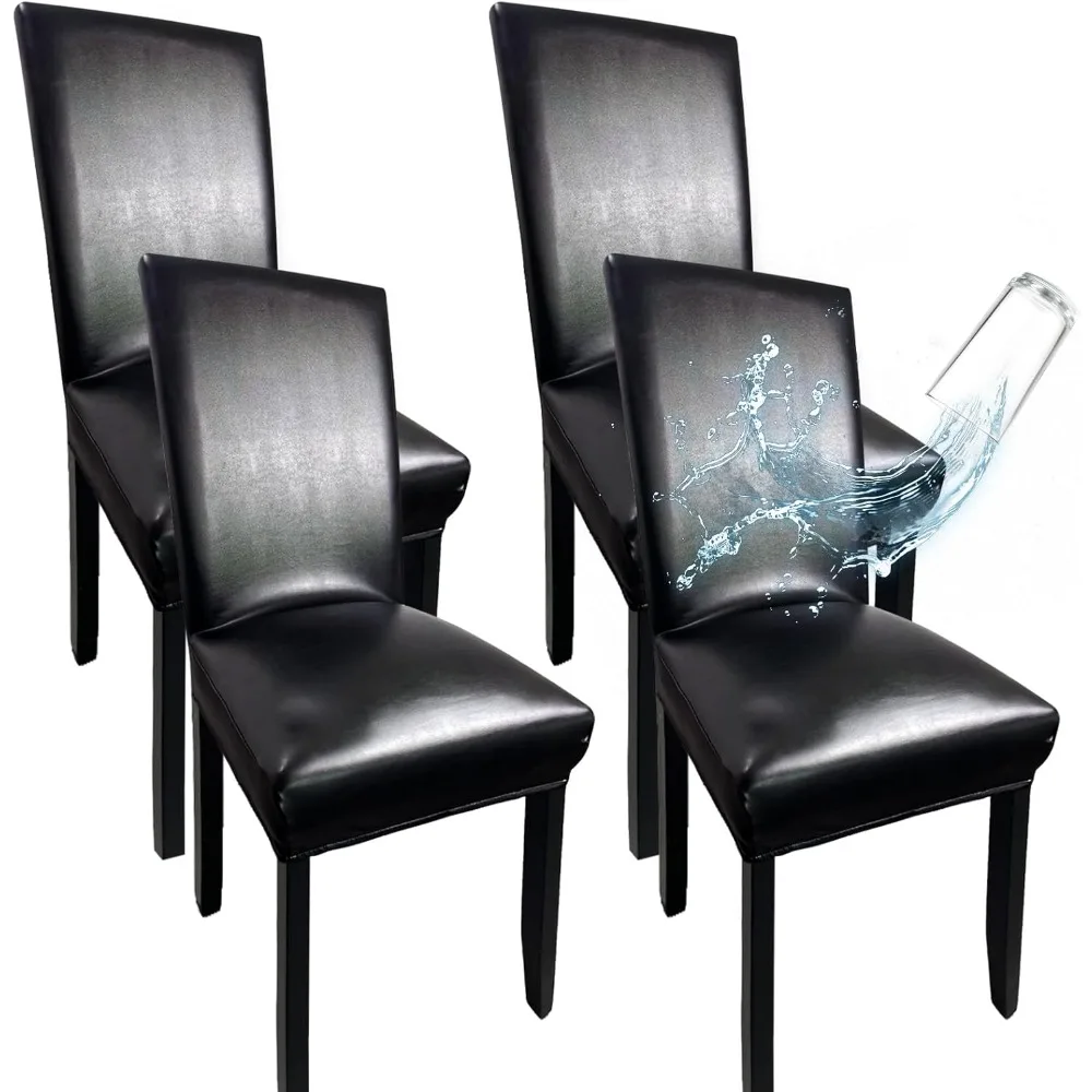 

Set of 4 Stretchable Waterproof Dining Chair Covers, Thickened and Washable for Kitchen Chairs