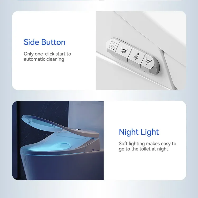 IPX4 Waterproof Seat Heating Intelligent Toilet Cover Female Wash Auto Flip U/V Shape Smart Bidet Seat