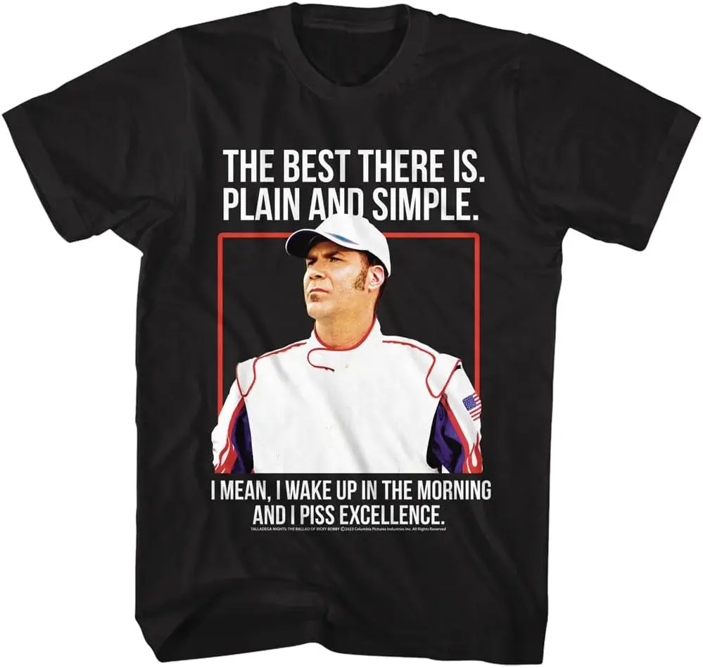 Talladega Nights Movie 100% Cotton Trendy Y2K Short-Sleeve Tee – Soft, Quick-Drying,  Wrinkle Resistant Light Cotton Graphic Tshirt Soft Stretchy Casual Summer Short Sleeve