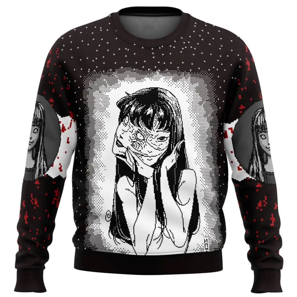 Uzumaki Junji Ito Ugly Christmas Sweater Gift Santa Claus Pullover Men 3D Sweatshirt And Top Autumn And Winter Clothi