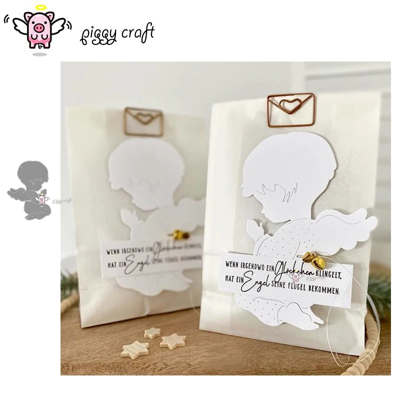 Piggy Craft metal cutting dies cut die mold Angel wings Child Scrapbook paper craft knife mold blade punch stencils dies