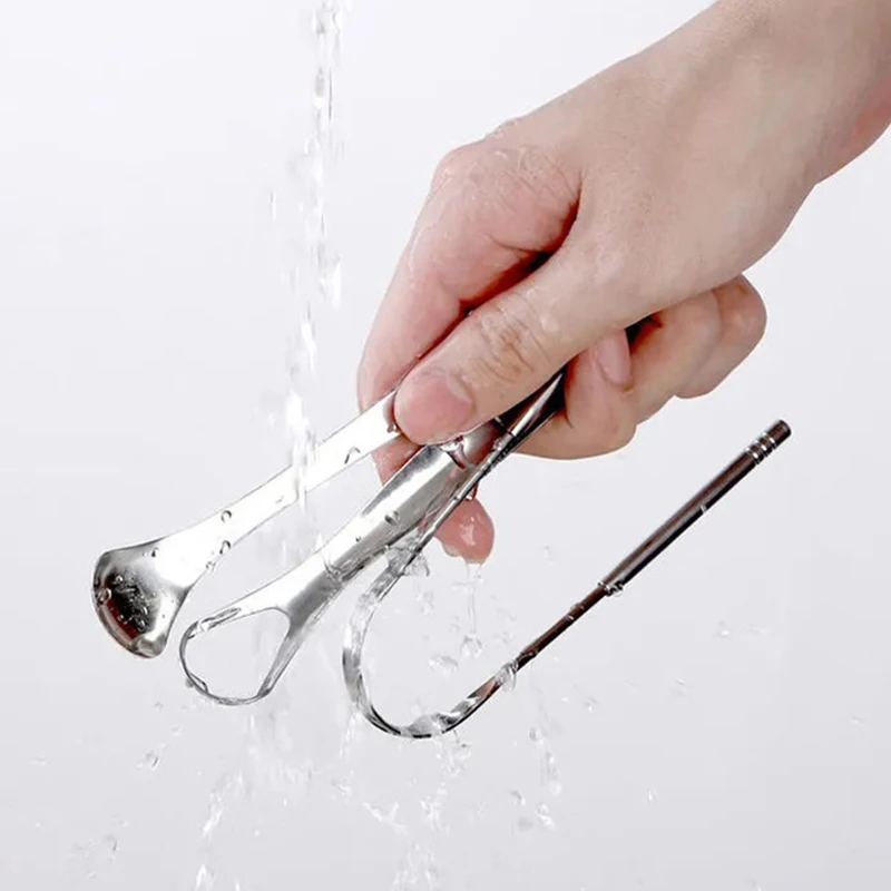 Zungenschaber aus Edelstahl, Reiniger für Reisen, praktischer Koffer, Reinigung für frischen Atem, beschichtete Mundhygiene-Schaber, Reinigungswerkzeuge – Detail 7