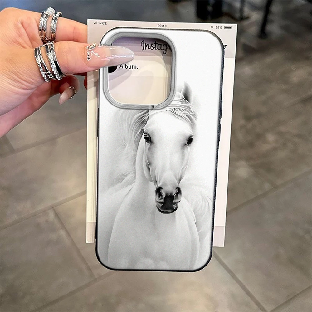 Docile White Horse …