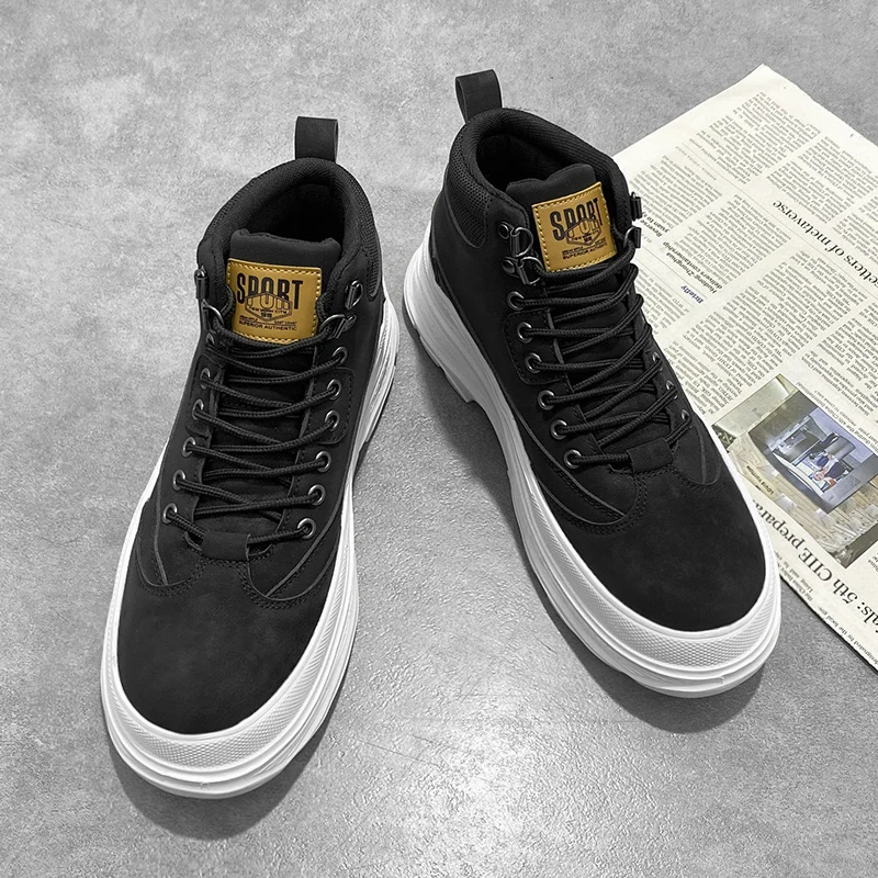 

Men's Chukka Boots Waterproof Leather Casual Lace Up Ankle Oxford Boots Daily Dress Shoes For Men