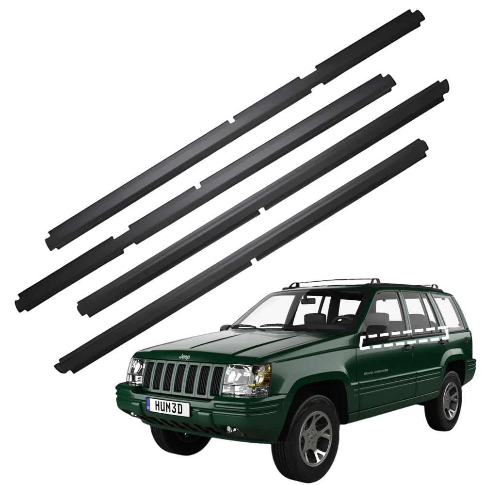 Weatherstrip Kit For 99-04 Jeep Grand Cherokee WJ 1999-2004 Front Outer Driver Side & Passenger Side Door Seal Belt