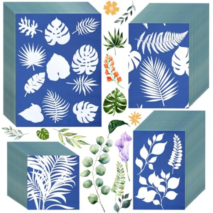 

Бумага для цианотипии (солнечной печати) A4, A5, A6: Высокочувствительный набор для рисования на солнце, активируемый светом, для творчества