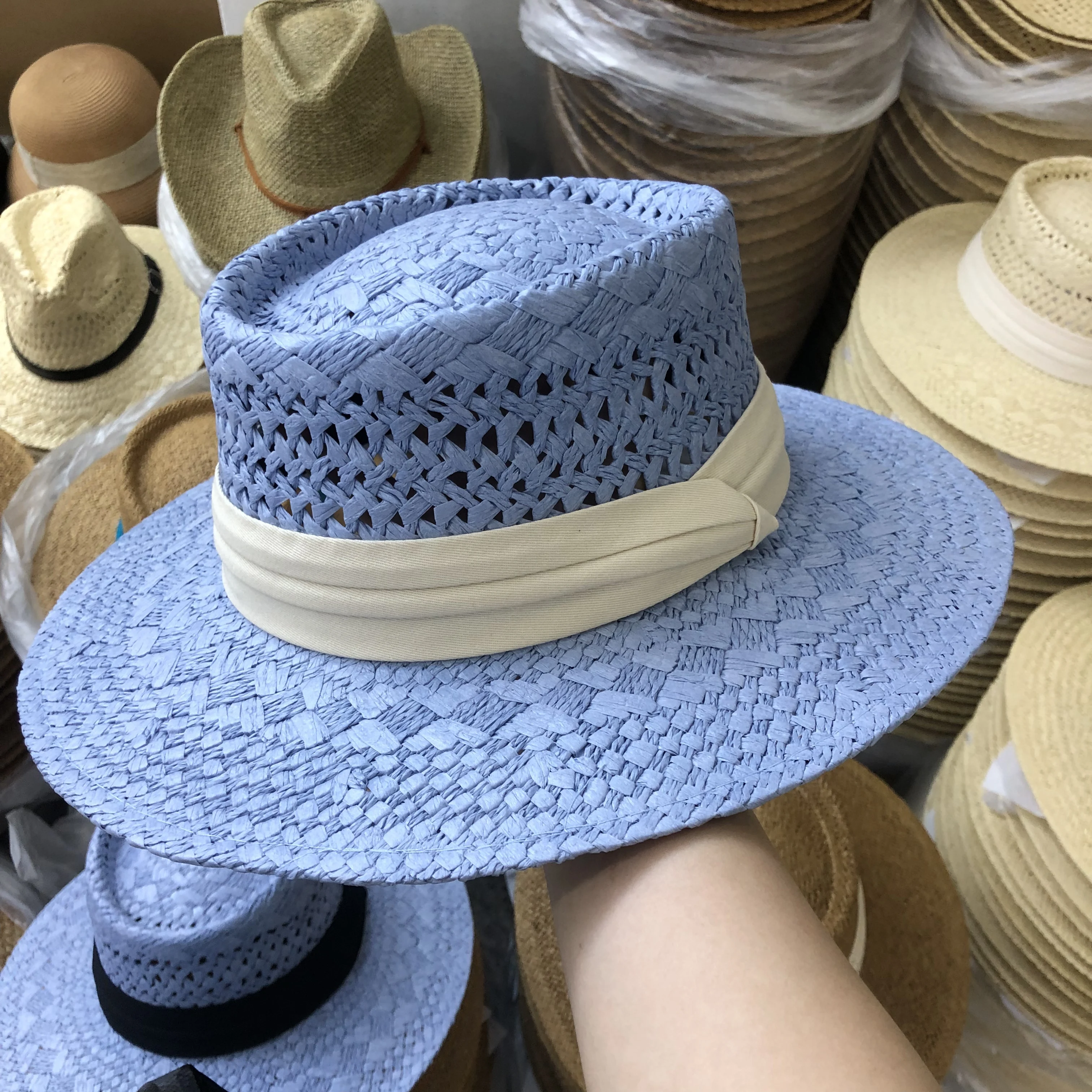French straw hat elegant women's hat outdoor travel anti-ultraviolet beach sun hat  шляпа женская летняя