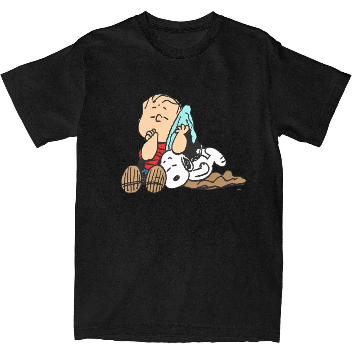 Peanuts Charlie Brown And Snoopy 100% Cotton T Shirts Popular Tee Shirt for Men\'s Summer Y2K Classic Design Short Sleeve Tees