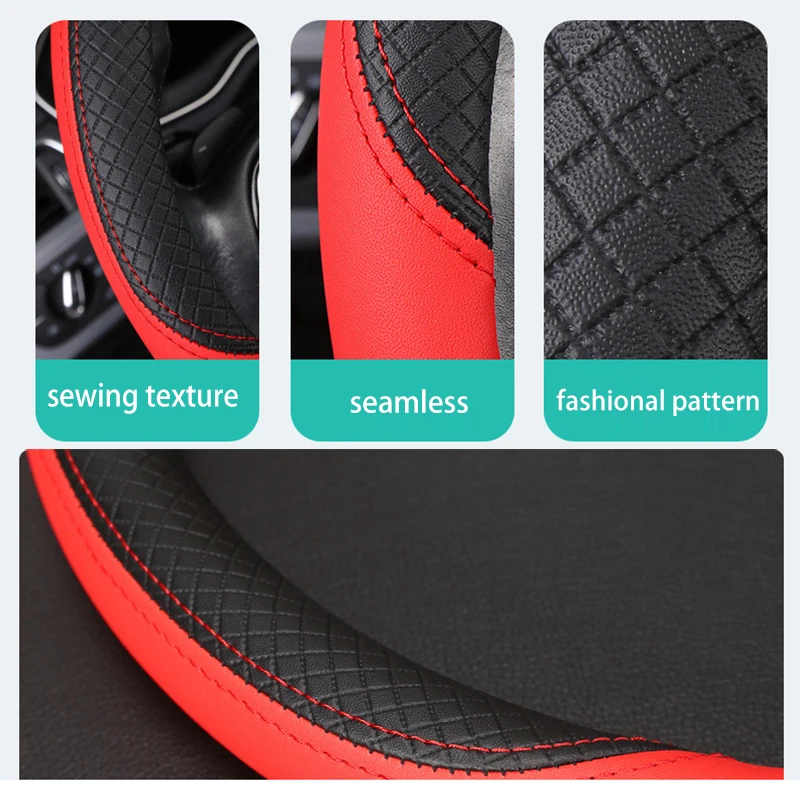 Large Size Car Truck Steering Wheel Cover for Truck Bus Leather Steering Wheel Cover Interior Accessories 42cm 45cm 47cm 50CM