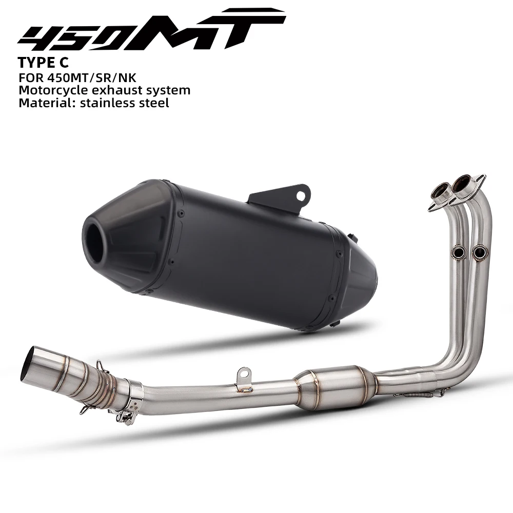 51MM universal Motorcycle Exhaust Front Pipe Stainless Line Optional Original Or Interface For 450MT 450 MT ADV