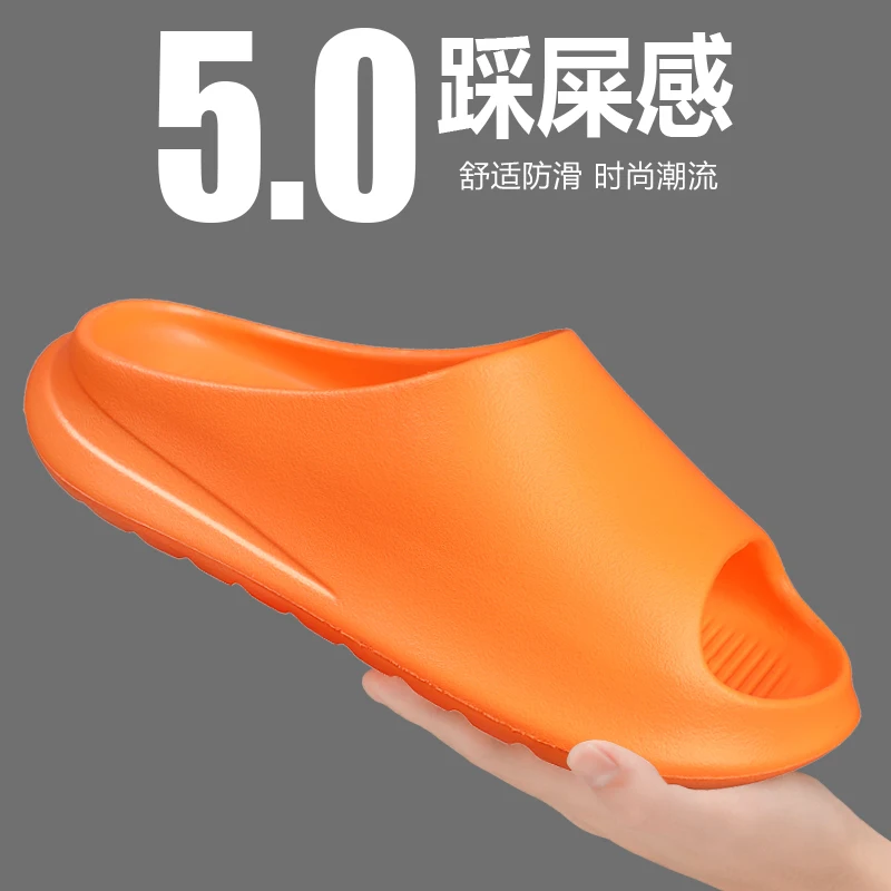 Zapatillas de casa EVA para hombre, zapatos sin cordones con parte inferior gruesa, novedad de verano, Boca de pescado con forma de diente de sierra, ocio cómodo