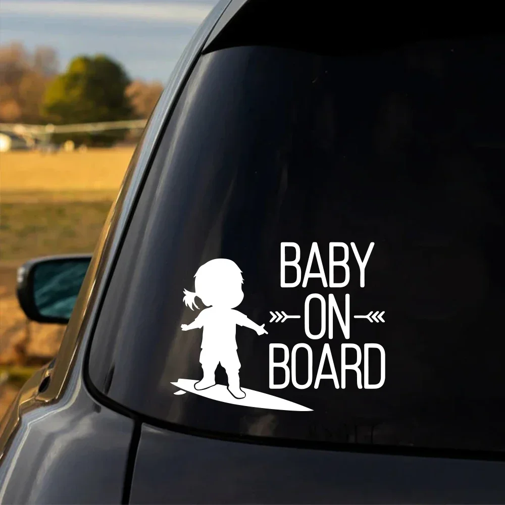 Car Sticker Skateboard Girl Pattern Princess On Board Decals Driving Safety Warning Sign Sticker Car Body Decoration Accessories