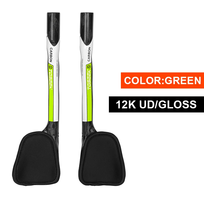 TOSEEK Carbon Faser Rennrad Rest Entspannen TT Lenker MTB Road Fahrrad Rennen mit Schwamm Ellenbogen Pad Fahrrad Zubehör Pad Rest