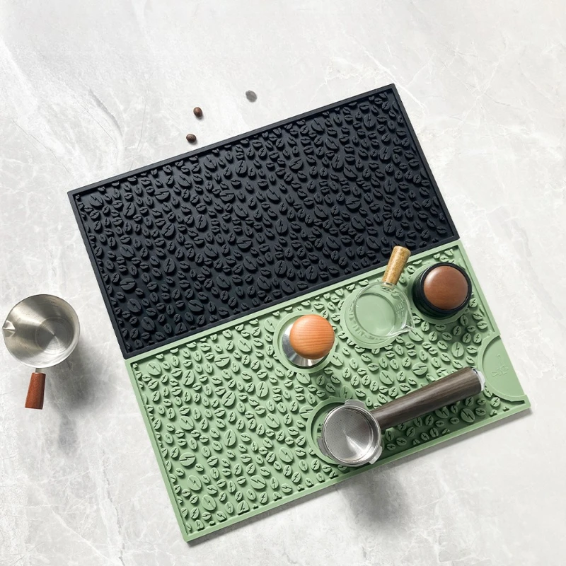Coffee Machine Countertop Pad, Silicone Drain Pad, Coffee Utensils, Non-slip and High Temperature Resistant Bar Mat Powder Pad