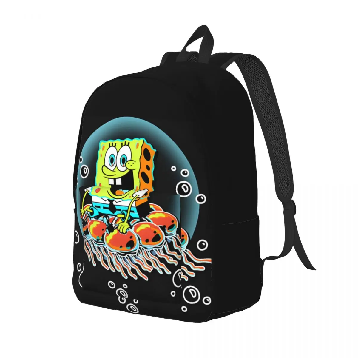 Harajuku Design Squarepants Jellyfish Bubble Ride Daypack Hiking Sturdy Shoulder SpongeBob Boys Kindergarten Bag Back To School