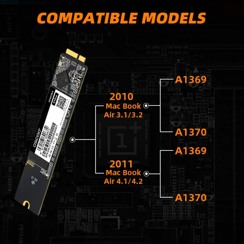 "Macbook Air a1370,a1369,emc2393,emc2471,emc2392,emc2469,macssd,ata3インターフェース用の512GB/テラバイトSSD