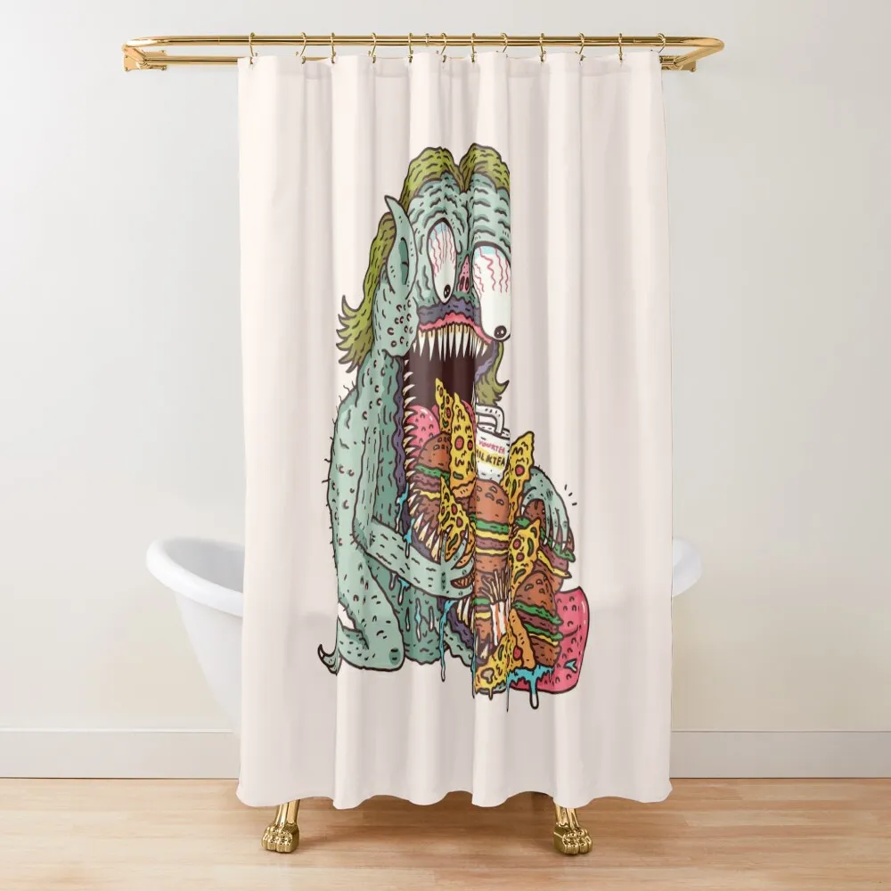 

I love pizza, burger, fries,milk tea Shower Curtain Bathroom For Shower Bathroom Deco Bathroom And Shower Products Curtain