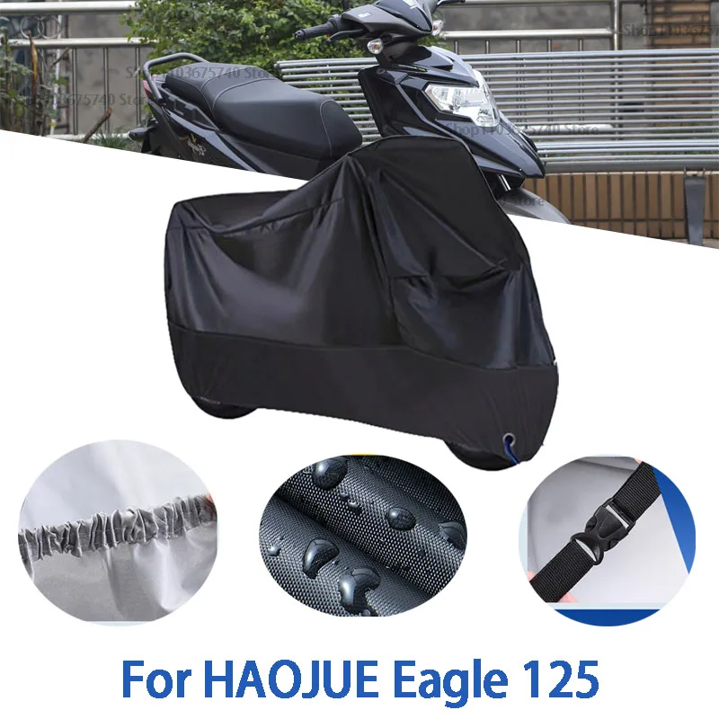 

Motorcycle Full Covers For HAOJUE Eagle 125 Car Outdoors Sun Protection Dust No Ear Thickened Oxford Clothcover Accessories